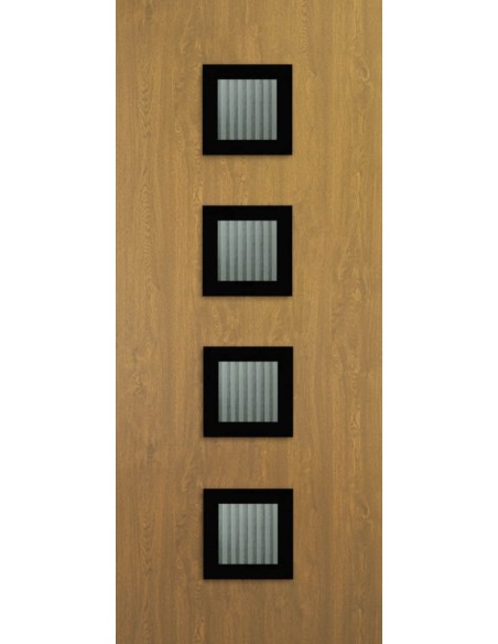 S-Line Amberg Glas 4 alu Bejárati ajtópanel betét