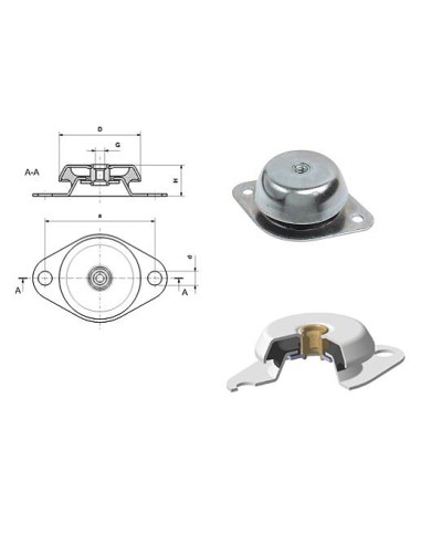 Rezgéscsillapító gumibak átszakadás gátlóval