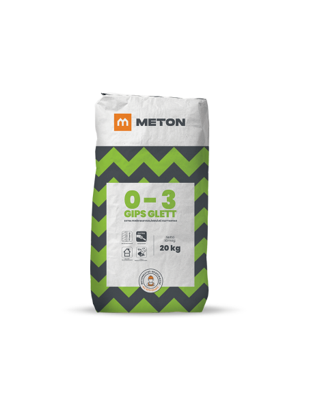 0-3 GIPS GLETT, extra fehér nagyszilárdságú glettanyag