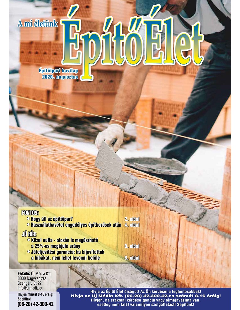 Miről írunk az augusztusi Építő Életben?